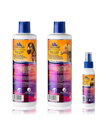 Mane 'n Tail Spirit Untamed Kids Shampoo + Conditioner + Detangler Set - Caramel Apple Scent - Gentle Formula with Coconut Oil - 11.02oz + 3.4oz - Buy Online on GoSupps.com