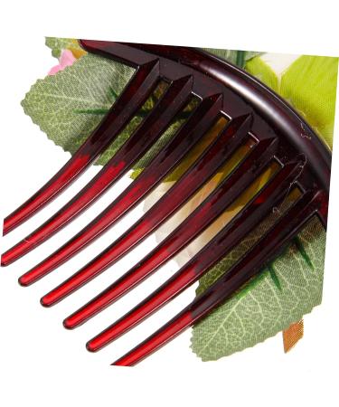 Didiseaon Hair Side Combs for Women French Hair Combs Dappen Dish for Acrylic Nails Rainbow Pencil Holder Wedding Hair Comb Flower Hair Decor Flower Headdress Women's Plastic Leaf - Buy Online on GoSupps.com