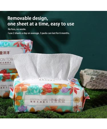 Soft Cotton Tissue | Thick Face Towel with Pearl Pattern Design | Hygienic Face Tissue Safe Cotton Wipes for Sensitive Skin Makeup Remover for Adults - Buy Online on GoSupps.com