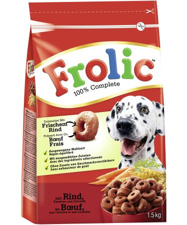 Frolic Semi-Wet Dry Food with Boelig; Egg for Adult Dogs, 1.5 kg