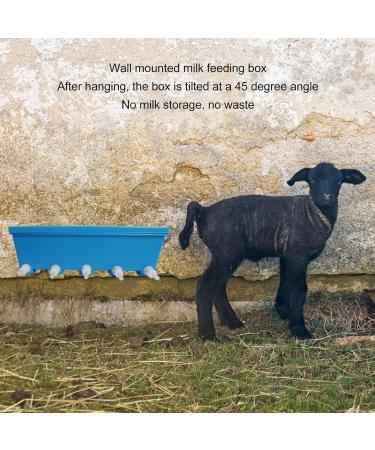 Milk Feeding Bucket 6.7in Farm Small Animals Feeder with 5 Nipples 8 Liters Capacity Milk Feeding Tool Lamb Milk Bottle for Cattle Sheep Pigs - Buy Online on GoSupps.com