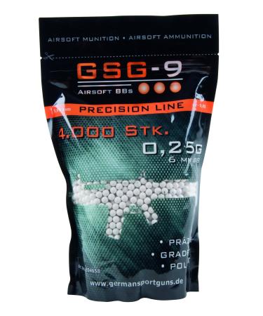 0.25g GSG-9 BBS caliber 6mm 4000 pieces white Airsoft balls softair ammunition soft tale airsoft cartrons softgun balls for soft air pistols Airsoft rifle air rifle soft fan weapon weapon