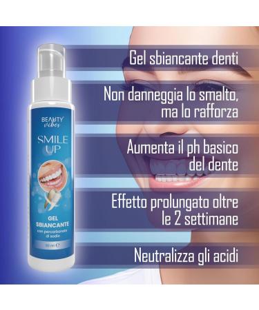 Smile Up Tooth Whitening Gel | Safe Enamel-Friendly Formula | Remove Stains with Sodium Percarbonate & Xylitol - Buy Online on GoSupps.com
