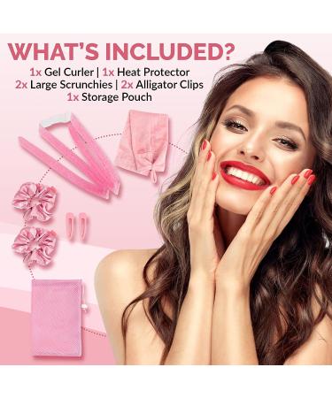 Jelly Curls Blue Gel Curler for Damage-Free Long Hair - Heatless Alternative to Curling Rods (Pink) - Buy Online on GoSupps.com