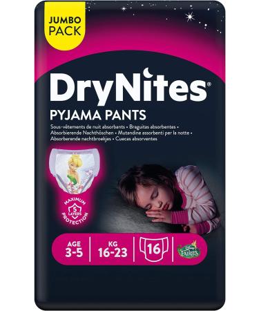 Huggies DryNites Night Pants for Girls (3-5 Years 16-23 kg) - 32 Pieces - Comfortable & Leak-Proof - International Shipping Available - Buy Online on GoSupps.com