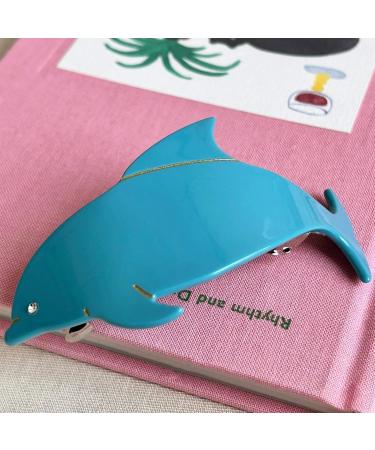 amangul Dolphin Hair Clip for Women Girl Sweet Blue Dolphin Hairpins Side Clip Hair Barrettes for Women Side Bangs Hair Decors - Buy Online on GoSupps.com