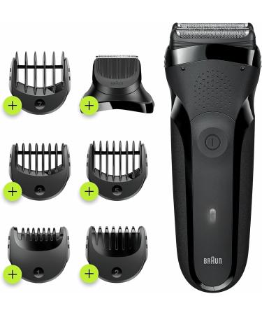 Braun Series 3 Style & Shave Electric Shaver For Men | Precision Trimmer & 5 Comb Set | Gifts For Men UK | Black Razor 300BT - Buy Online on GoSupps.com