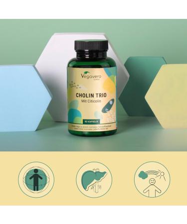 CHOLINE Vegavero | Avec 3 Formes Actives : L-Choline Bitartrate CDP Citicoline et Phosphatidylcholine | Sans Additifs | Fonction H patique | 90 G lules | VEGAN - Buy Online on GoSupps.com