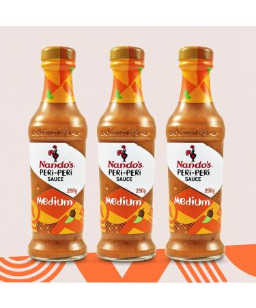 Nando's Sauce PERi-PERi Moyennement Piquante - Sauce Piment e Medium - Lot de 3 x 250g - Buy Online on GoSupps.com