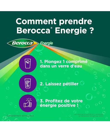 Berocca Cassis Energy - Multivitamins and Minerals - Vitamin C B3 B5 B1 B12 Magnesium and Zinc - Dietary Supplement - Helps Reduce Fatigue - 2 x 45 Effervescent Tablets - Buy Online on GoSupps.com