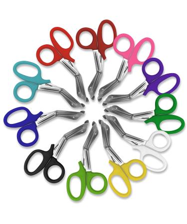 11 pcs Heavy Duty EMT Trauma Shears - Assorted Rainbow Colors, Ideal for EMS, Nurse, Medic, Police and Firefighter | Strong Enough to Cut A Penny in Half