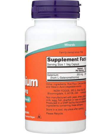 Now Foods Selenium 200mcg - 90 Vcaps | High Quality & Potent Antioxidant Support - Buy Online on GoSupps.com