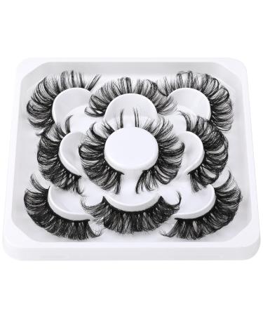 Lanflower Russian D Curl Wispy Strip Lashes - Natural Look 3D False Eyelashes Pack - Buy Online on GoSupps.com