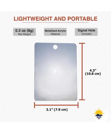 Sun Company Featherweight Signal Mirror - Compact & Lightweight for Camping, Hiking, Backpacking, Scuba Diving - Emergency Survival Gear - Buy Online on GoSupps.com