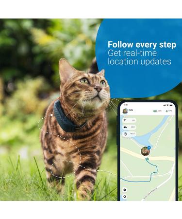 Tractive Waterproof GPS Cat Tracker - Dark Blue | Unlimited Range & Activity Monitoring - Buy Online on GoSupps.com