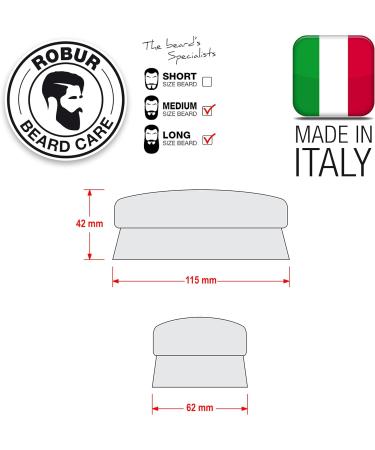 Wood Natural Beard Brush - Beard Splendor with Wild Boar Bristles | Oval Beard Care | Made in Italy - Buy Online on GoSupps.com