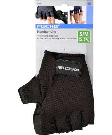 FISCHER Adult Cycling Gloves - Classic Sports Gloves S/M Black Washable Padded with Pull-Off Aid | International Shipping Available - Buy Online on GoSupps.com