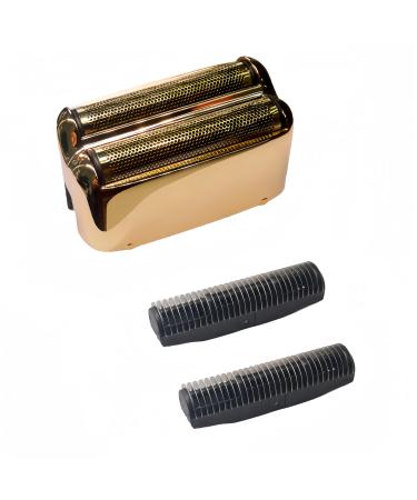 Aesfee replacement head for foil razor replacement film assembly and inner cutter ultra-thin gold-titan double foils for shock-free and extremely thorough shave