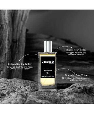 Vigoroso Men's Cologne Eau De Parfum 3.4 Fl Oz - Bold & Energizing Scent - Long-Lasting Fragrance for Men Vigoroso - 100 ml - Buy Online on GoSupps.com