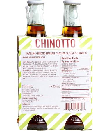 Niasca Portofino Chinotto Sparkling Chinotto Glass Bottle 250 ml (4 Count) - Buy Online on GoSupps.com