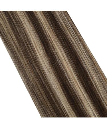 Moresoo Human Hair Blonde Tape in Extensions 18 Inch 20 Pieces Dark Brown/Caramel Blonde Skin Weft Extensions #P4/27 - Buy Online on GoSupps.com