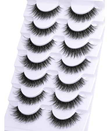 Goddevnus 5D Volume CC Curl Wispy Mink False Eyelashes - 14mm Short Length Pack - Natural Look with Clear Band, Like Extensions - Buy Online on GoSupps.com