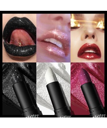 Matte to Glitter Shine Lipstick - Long Lasting Metallic Lip Gloss | Waterproof Sparkly Makeup for Women | 7 Colors - Buy Online on GoSupps.com