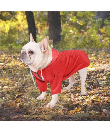 Minezi Hundred Coat - Red | Reflective Buttons & Zippers Wind & Rainproof Adjustable Cord Removable Hood | S Size (43-48cm) - Buy Online on GoSupps.com