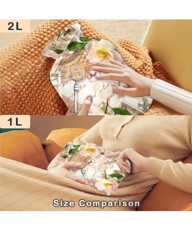 Naanle Floral Vintage Heat Bottle - 1L Warm Water Flap for Bed Hand & Feet - Pain Relief & Cold Therapy - Buy Online on GoSupps.com