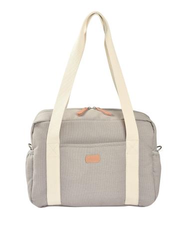 B aba diaper bag for babies several compartments 10 pockets zip trolley case shoulder strap isotherm bag diaper pad water-repellent content 16L bag paris gray