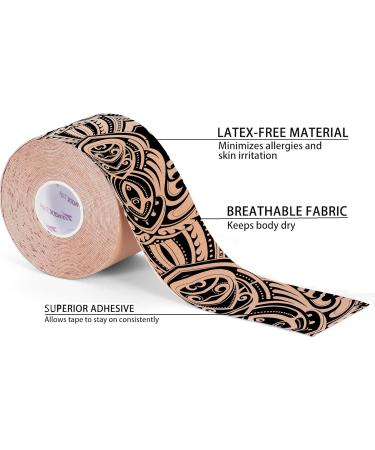 Tmax Waterproof Kinesiology Tape - Athletic Sports Tape for Muscle Support Pain Relief & Physiotherapy | Pack of 5 (5m x 5cm - Buy Online on GoSupps.com