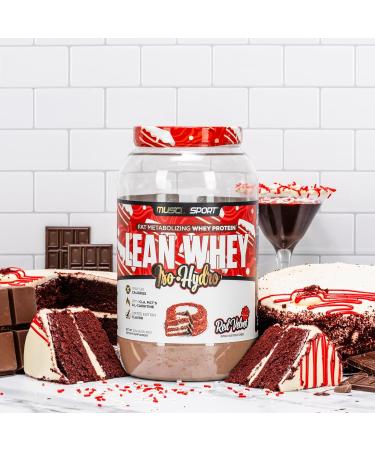 Musclesport Lean Whey Revolution Protein Powder - Low Calorie Whey Isolate - 25g Protein Red Velvet Flavor - International Shipping Available - Buy Online on GoSupps.com