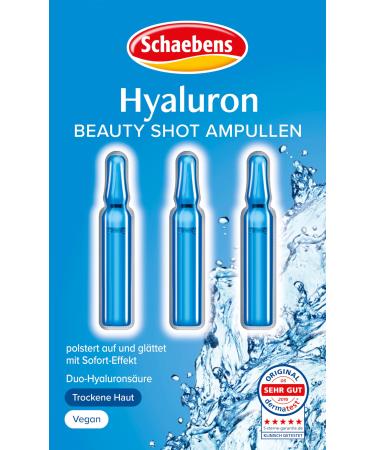 Moras Haus Schaeben Schaebens Hyaluron Beauty Shot more moisture and plumping ampoules with duohyaluronic acid hypoallergenic and vegan 127 grams