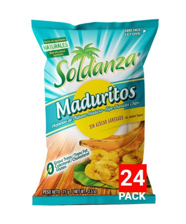 Soldanza Maduritos Plantain Chips Ripe 2.5 Ounce (Pack of 24)