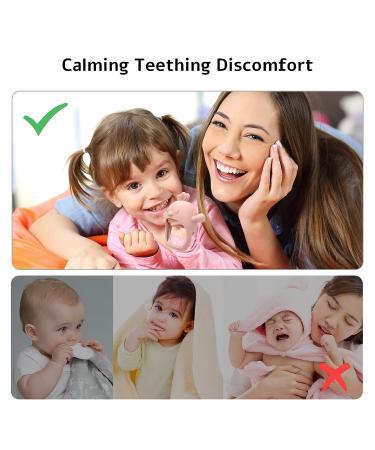Silicone Baby Teether Toy for Infants 3+ Months | BPA Free Chew Toys for Teething Relief | 2pcs Silicone Glove Teether Set in Rose Pink - Buy Online on GoSupps.com