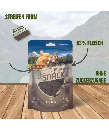 Delibest Kangaroo Cat Snack with Turmeric - Digestive Antioxidant Low-Fat Cat Treats | Cereal-Free Protein-Rich | 45g - Buy Online on GoSupps.com