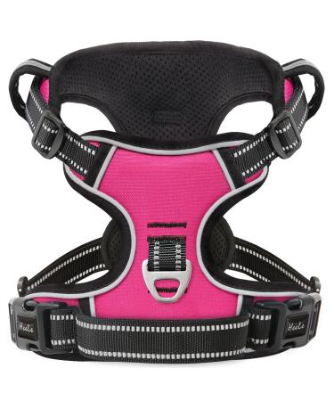 Heele dog crockery no-pull dog harness breast dishes for medium-sized dogs softly breathable-adjustable reflective dog harness Anti pull with padded handle rose l l universe rose