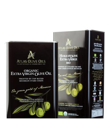 Atlas 3 LT Organic Cold Press Extra Virgin Olive Oil from Morocco | Rich in Polyphenols | Family Farm Harvested | Trusted by Michelin Star Chefs | 101 Fl Oz - Buy Online on GoSupps.com
