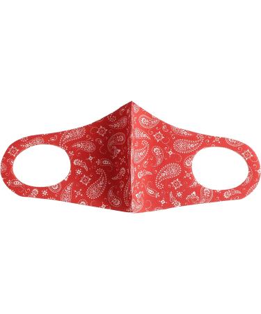 Komonee Paisley Face Mask - Reusable Washable Cloth Cover for Men Women - Red | Dustproof, Breathable, Ideal for Indoors, Outdoors, Cycling, Skiing Protection - Buy Online on GoSupps.com