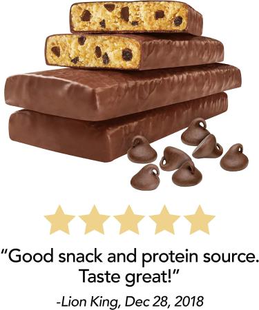 think! Chocolate Chip Protein Bars with Chicory Root for Digestive Support - Gluten Free, Whey Protein Isolate, 1.4 Oz Snack Bars (10 Count) - Buy Online on GoSupps.com