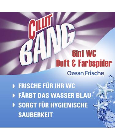 Cillit Bang Blue Wave WC Rinse Ocean Fresh Toilet Cleaner Foam | 3 x 2 Pack for Sparkling Clean Toilets - Buy Online on GoSupps.com