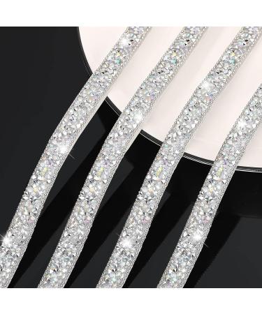 3 Yards Resin Rhinestone Ribbon Self Adhesive Diamond Roll - Silver AB Color 0.4 Inch - DIY Art Crafts - Buy Online on GoSupps.com