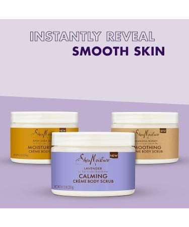 SheaMoisture Lavender Calming Body Scrub 11.3oz - Fair Trade Shea Butter Skin Care - Buy Online on GoSupps.com