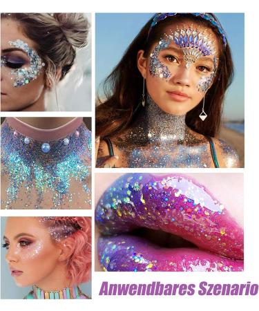  EONFAVE Festival Face Glitter Purple Glitter Gel Face Hair Body Lotion Purple Eye Shadow Liquid Glitter Glitter for Party Masquerade - Buy Online on GoSupps.com