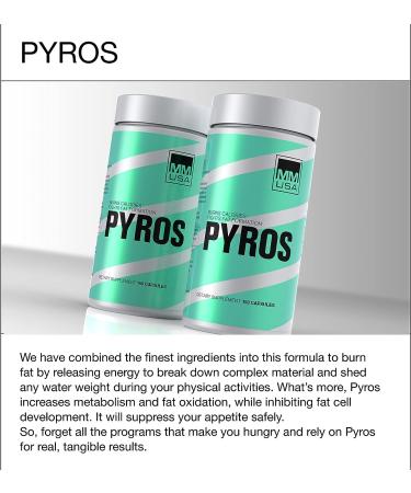 MMUSA Pyros Lean Supplement: Thermogenic Fat Burner for Weight Loss, Energy Boost & Metabolism. Toning and Slimming Aid for Men and Women - Green 90 Capsules - Buy Online on GoSupps.com