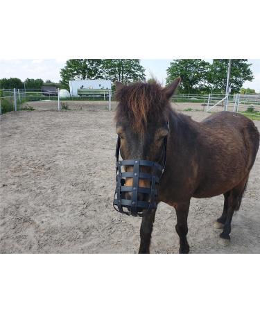 Heavy Horse Parts Feeding Muzzle | Strong Standard Size with Throat Strap & Reinforced Base Plate - International Shipping Available - Buy Online on GoSupps.com