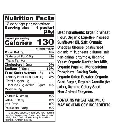 Annie's Organic Cheddar Bunnies - 12 ct Snack Crackers (Pack of 4) - Healthy & Delicious! - Buy Online on GoSupps.com