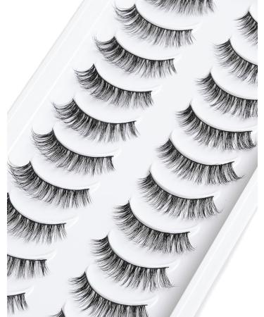 Natural Wispy Mink False Eyelashes - 10 Pairs | Volume Lashes - D-M02 (12mm) - Buy Online on GoSupps.com