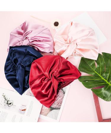 4-Piece Silk Sleep Cap Set for Women | Double-Sided Silk Night Bonnet in Chic Colors - Buy Online on GoSupps.com