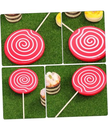 Alipis 10 Pcs Giant Candy Fake Candy Decoration Christmas Lollipop Props K ds Toys Rainbow Lollipops Swirl Wedding Props Christmas Lollipop Decorations Fake Food Wooden Child With Hook - Buy Online on GoSupps.com